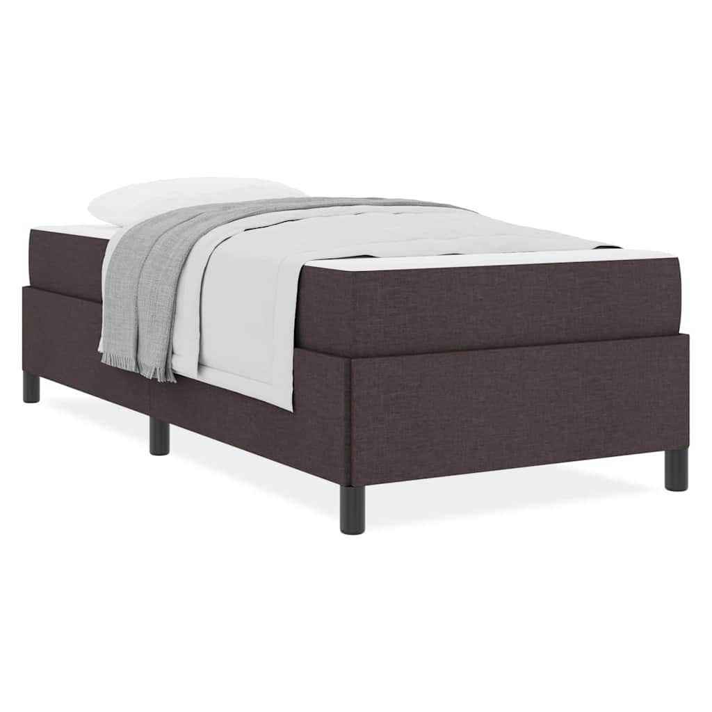 Boxspringbett Braun 90 x 200 cm Stoff, Ingenieurholz
