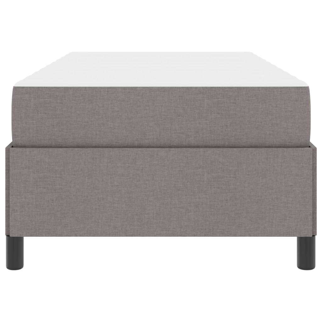 Boxspringbett Creme, Schwarz 90 x 200 cm Stoff, Ingenieurholz