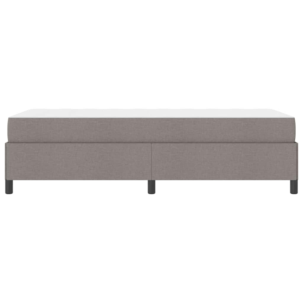 Boxspringbett Creme, Schwarz 90 x 200 cm Stoff, Ingenieurholz