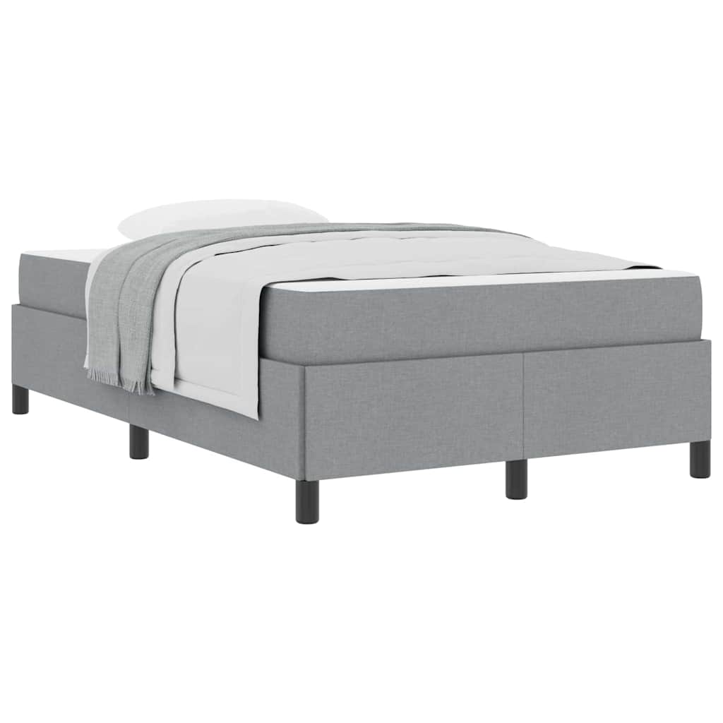 Boxspringbett Hellgrau und Schwarz 120 x 190 cm