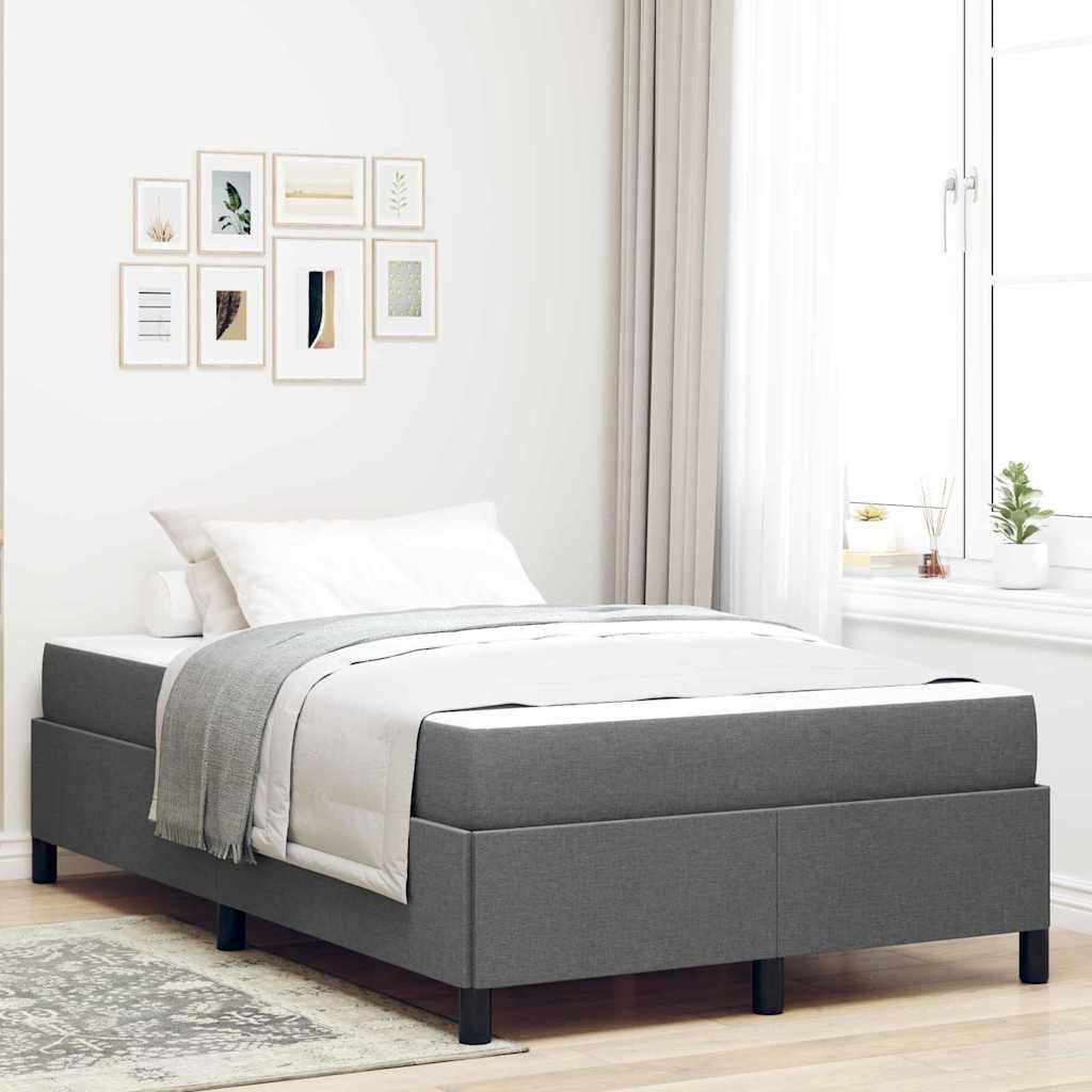 Boxspringbett Dunkelgrau, Schwarz 120 x 190 cm