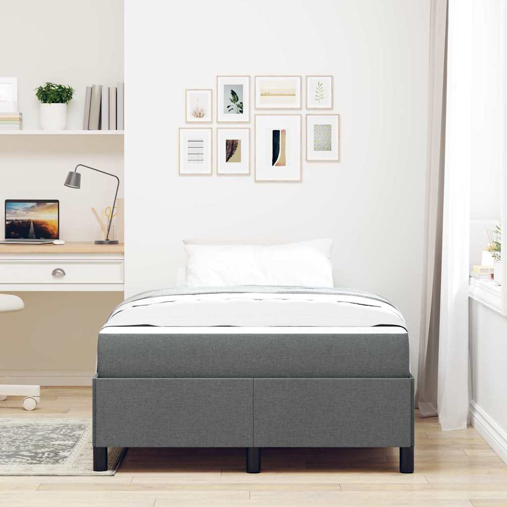 Boxspringbett Dunkelgrau, Schwarz 120 x 190 cm