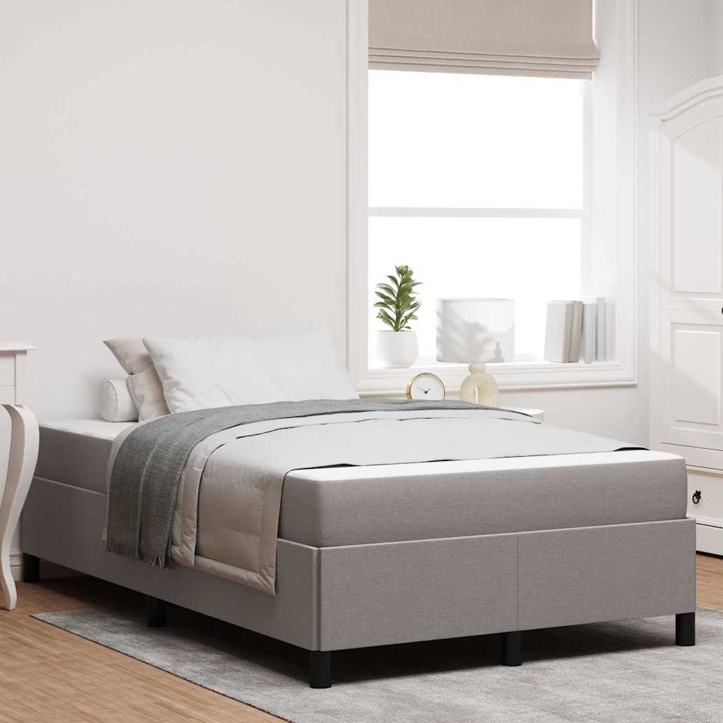 Boxspringbett Taupe und Schwarz 120 x 190 cm