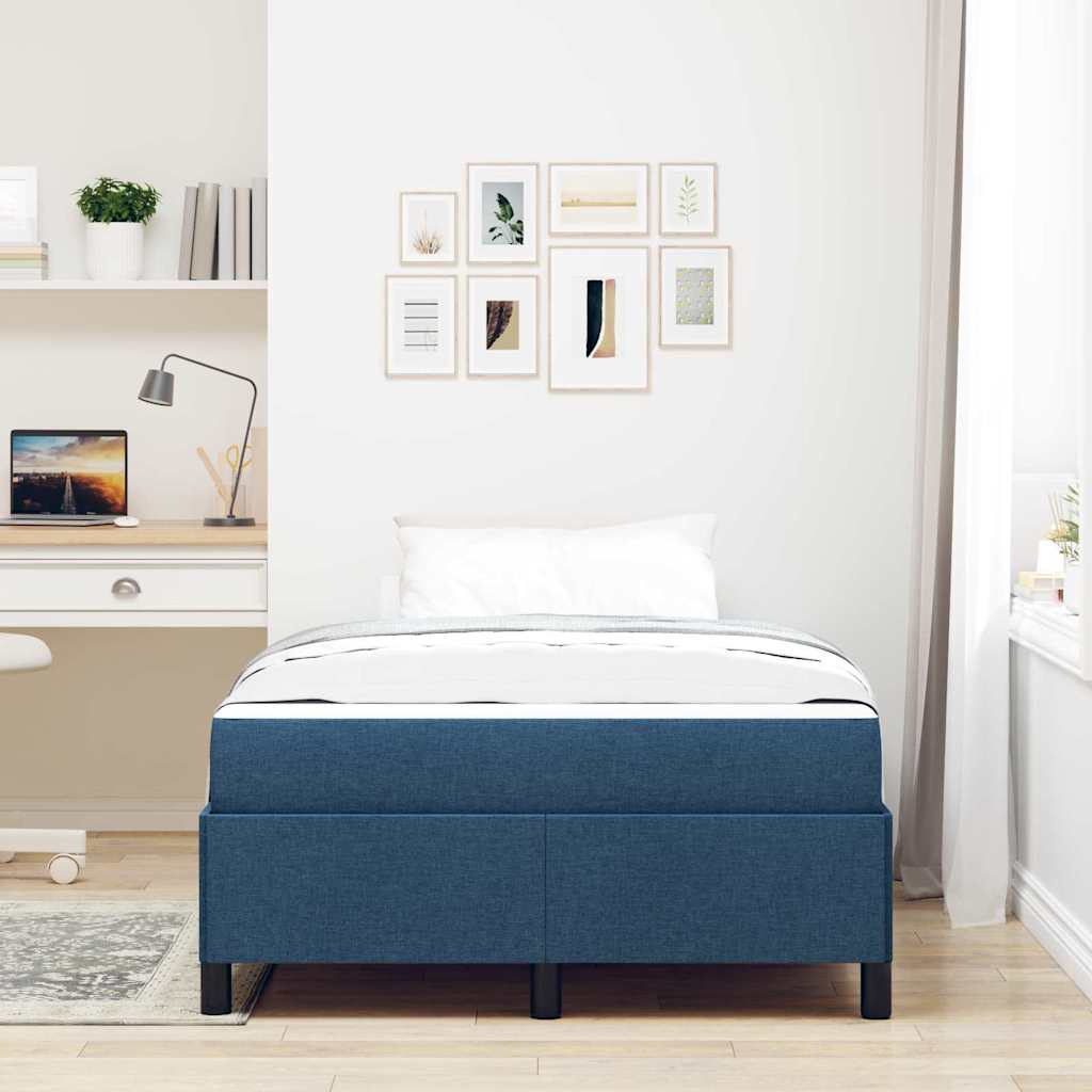 Boxspringbett Blau und Schwarz 120 x 190 cm