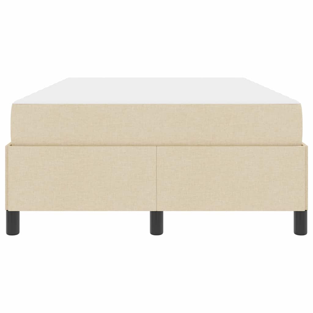 Boxspringbett Creme, Schwarz 120 x 200 cm Stoff, Ingenieurholz