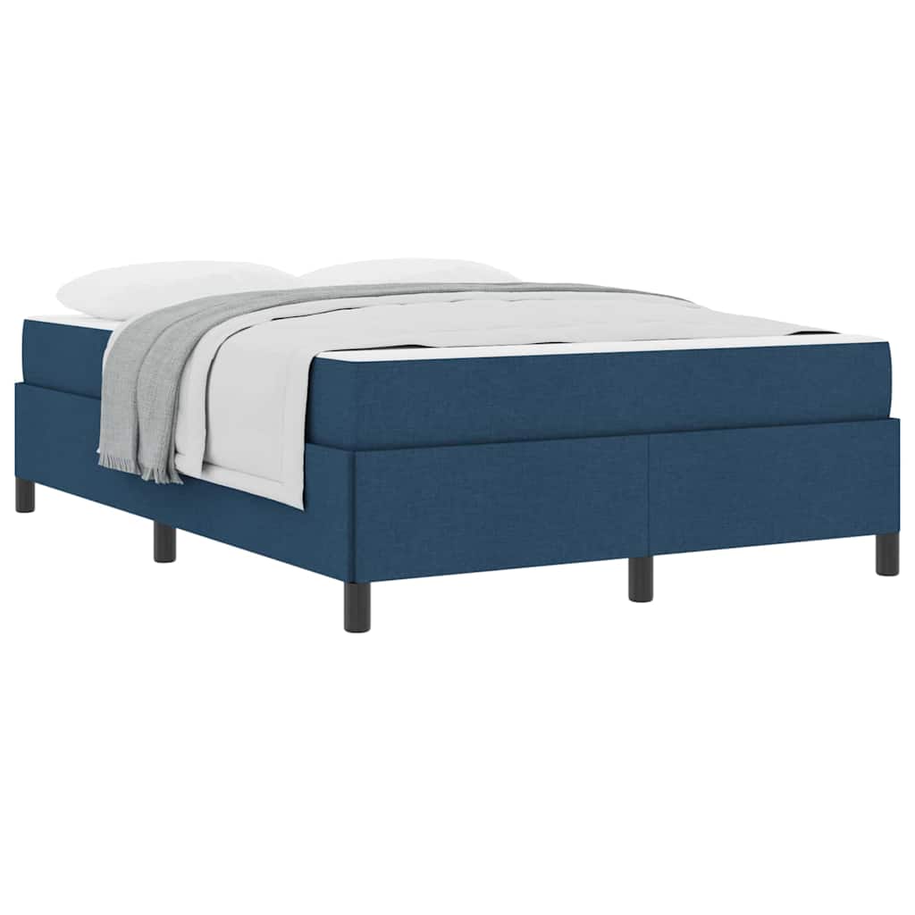 Boxspringbett Blau und Schwarz 140 x 190 cm