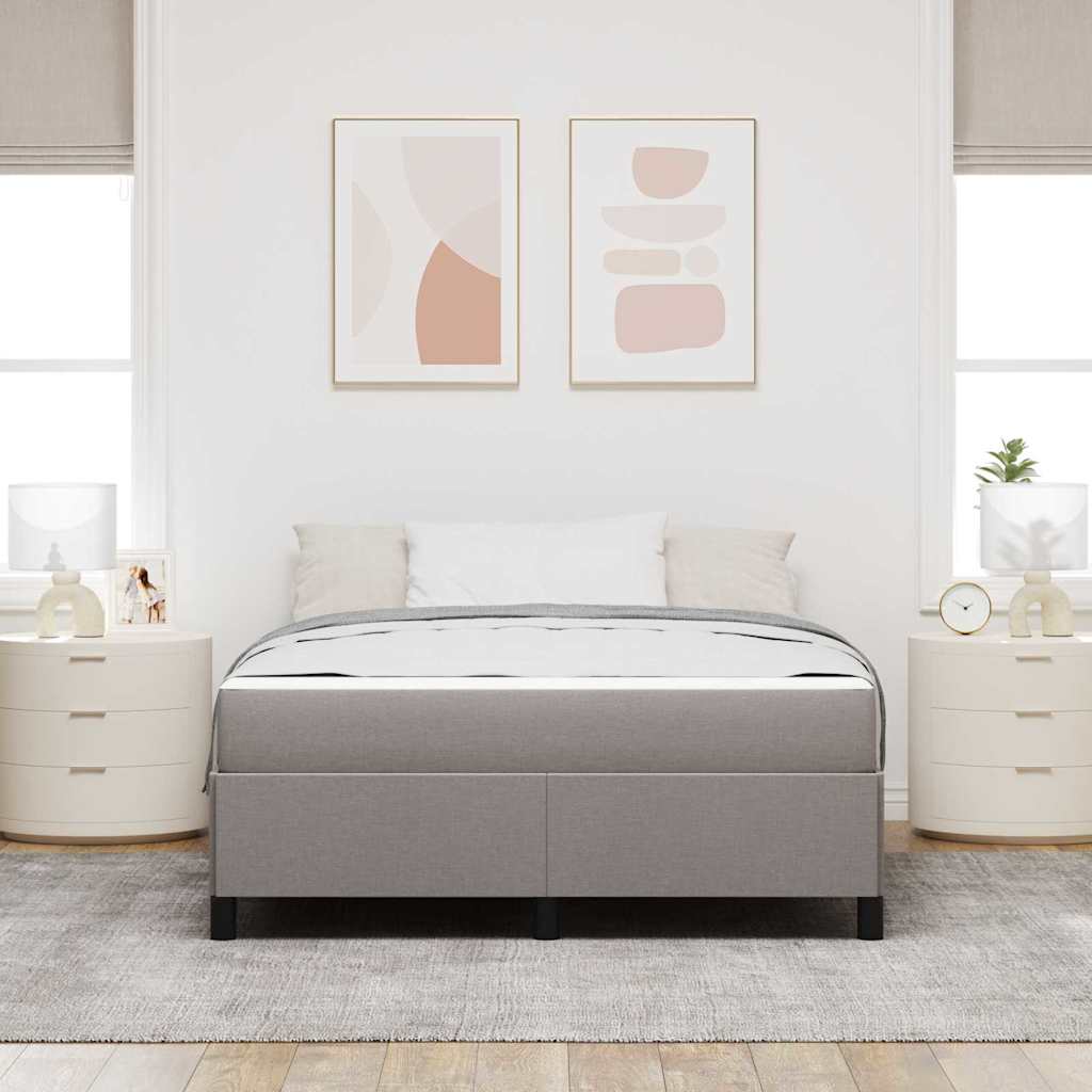 Boxspringbett Taupe und Schwarz 140 x 200 cm