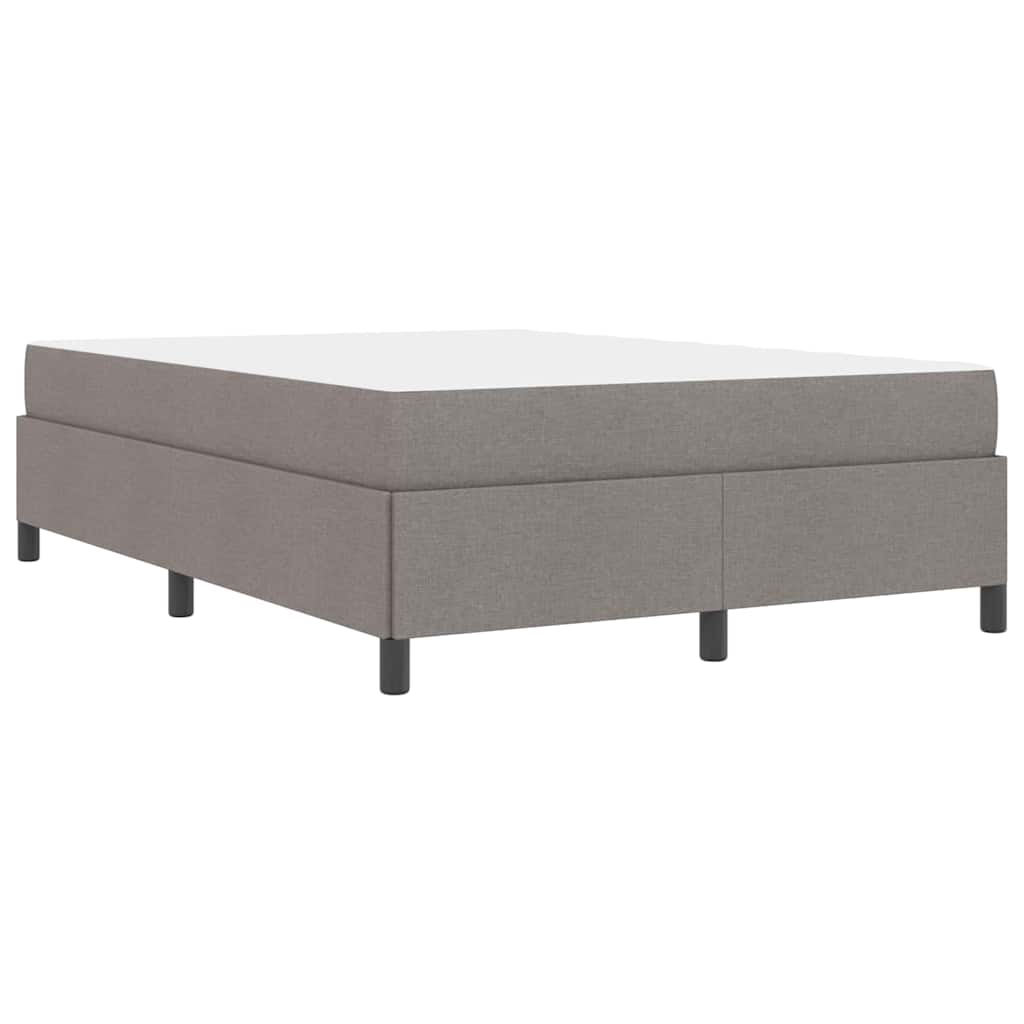 Boxspringbett Taupe und Schwarz 140 x 200 cm