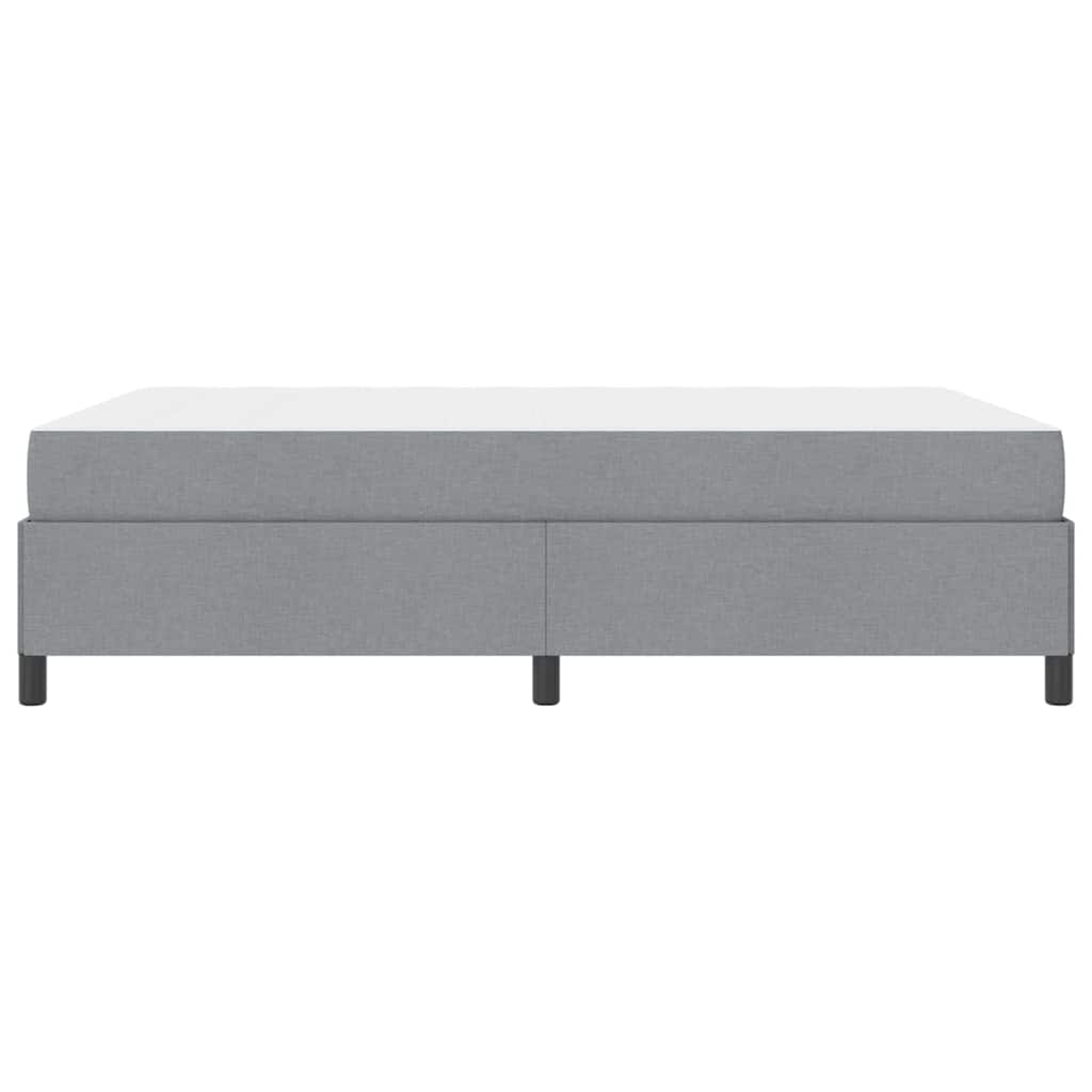 Boxspringbett Hellgrau und Schwarz 160 x 200 cm