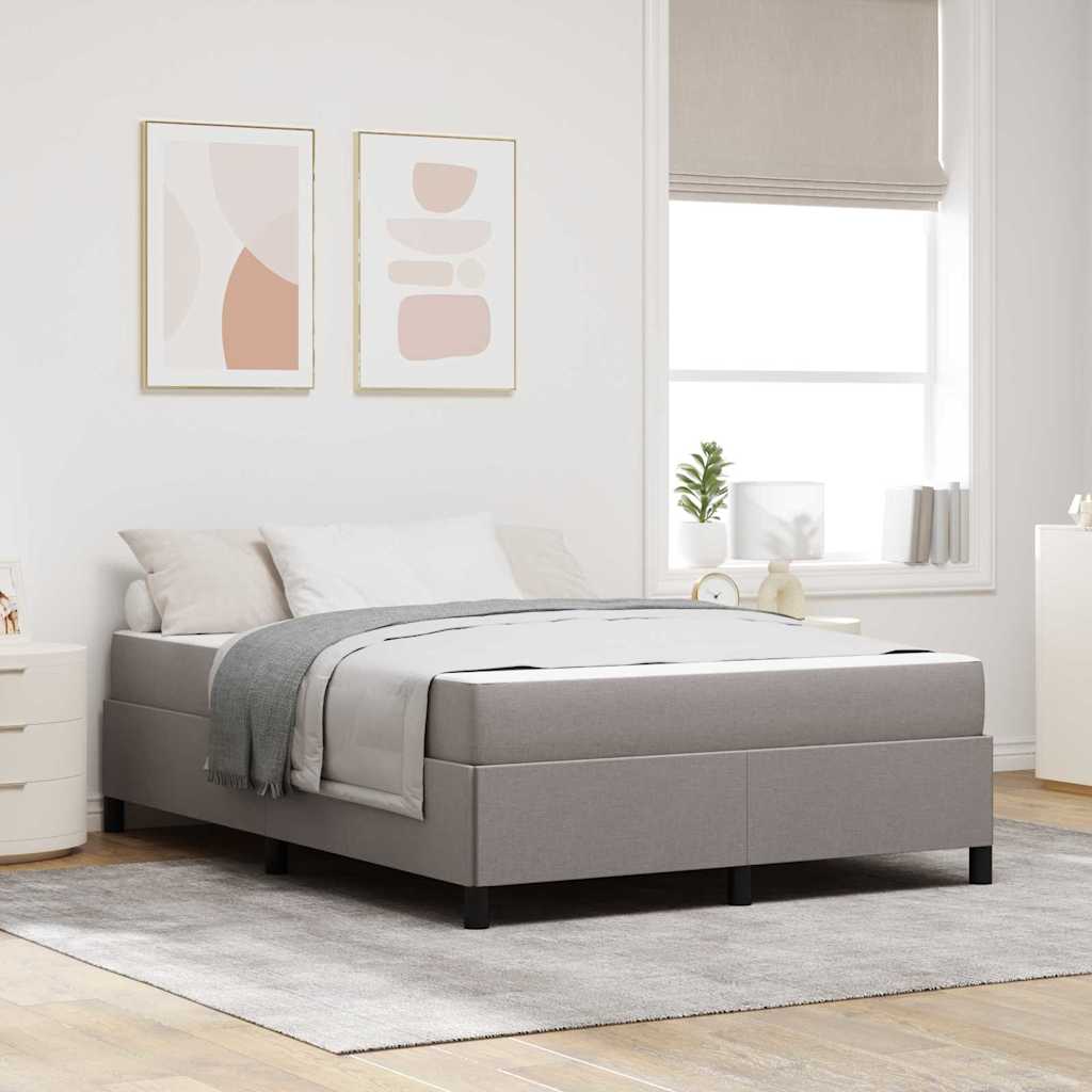 Boxspringbett Taupe und Schwarz 160 x 200 cm