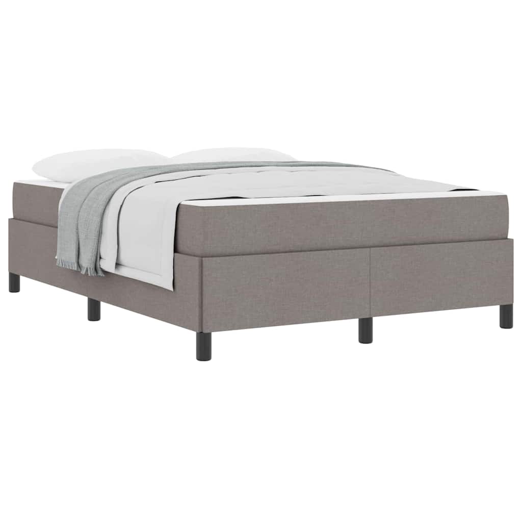 Boxspringbett Taupe und Schwarz 160 x 200 cm
