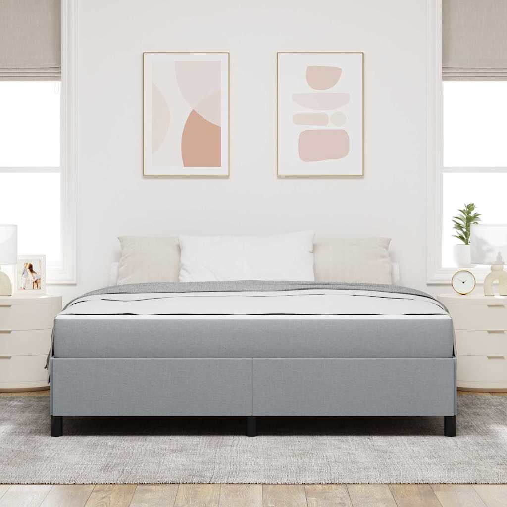 Boxspringbett Hellgrau und Schwarz 180 x 200 cm