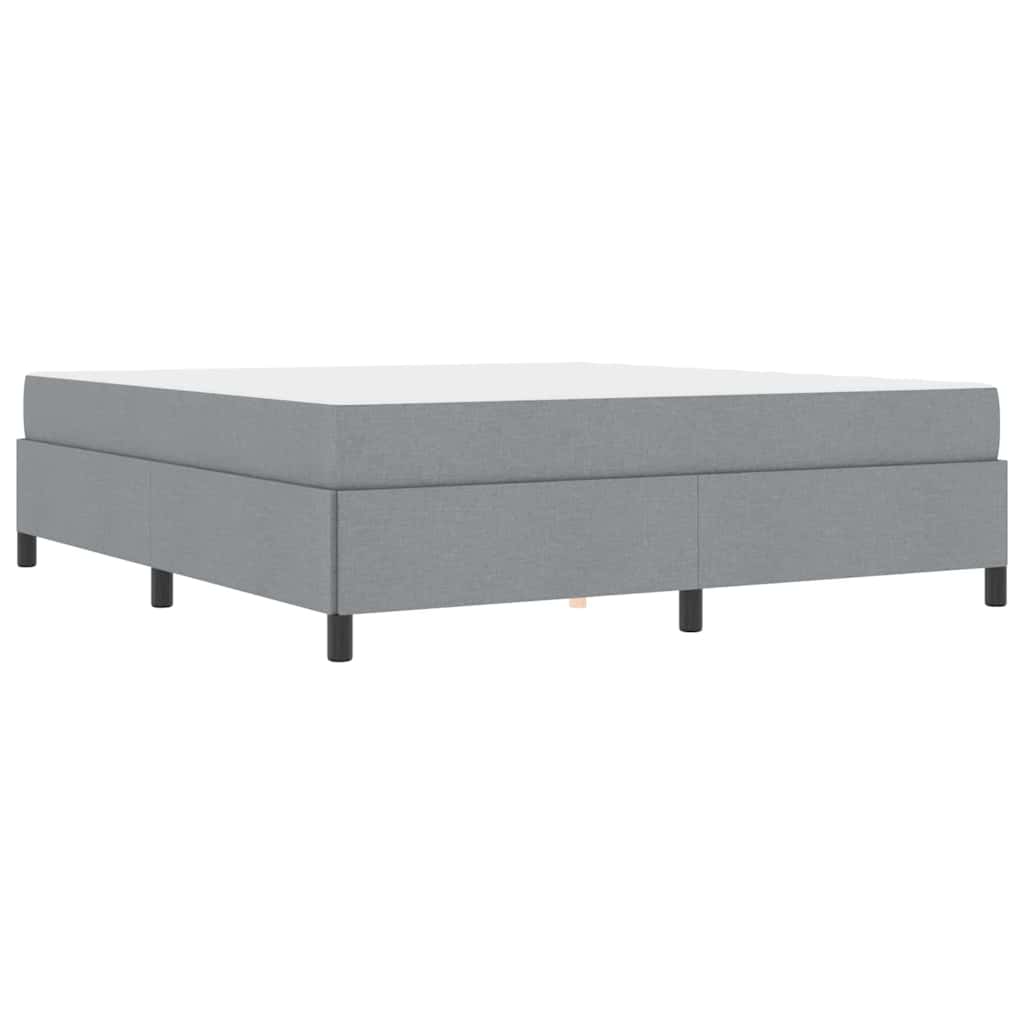 Boxspringbett Hellgrau und Schwarz 180 x 200 cm