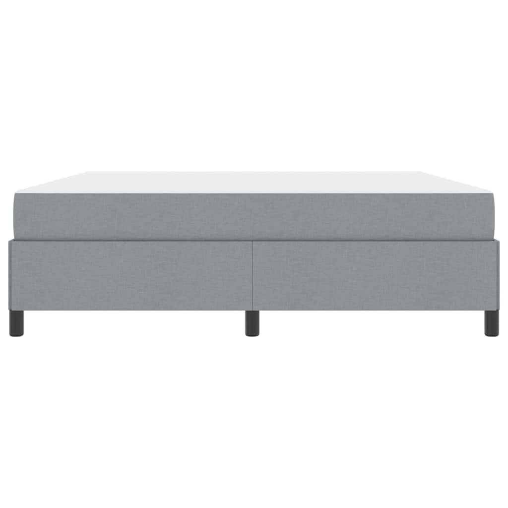 Boxspringbett Hellgrau und Schwarz 180 x 200 cm