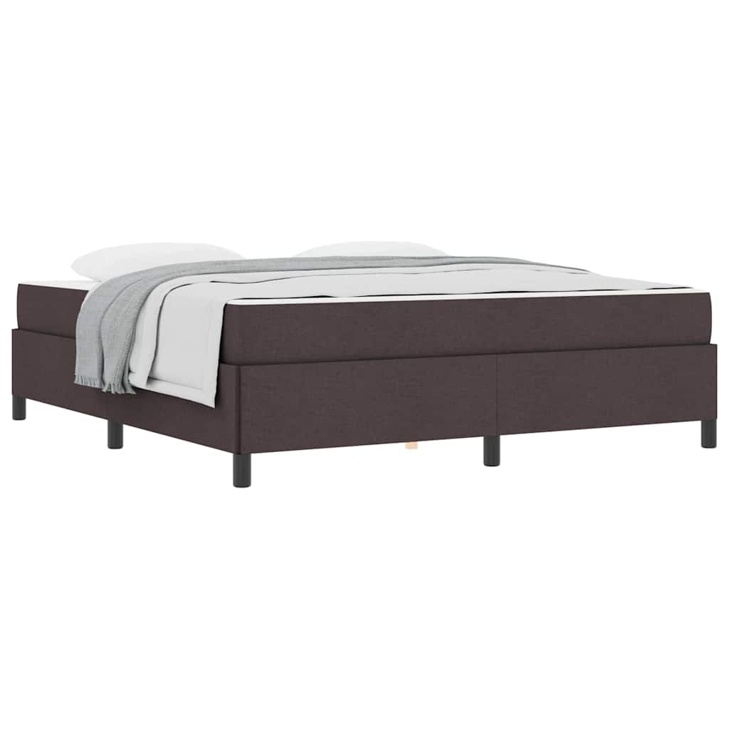 Boxspringbett Braun 180 x 200 cm Stoff, Ingenieurholz