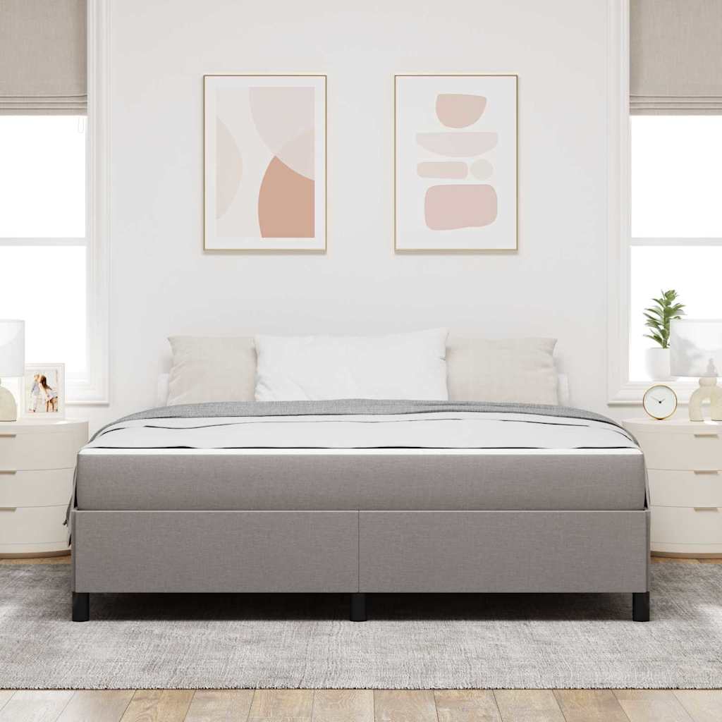 Boxspringbett Taupe und Schwarz 180 x 200 cm