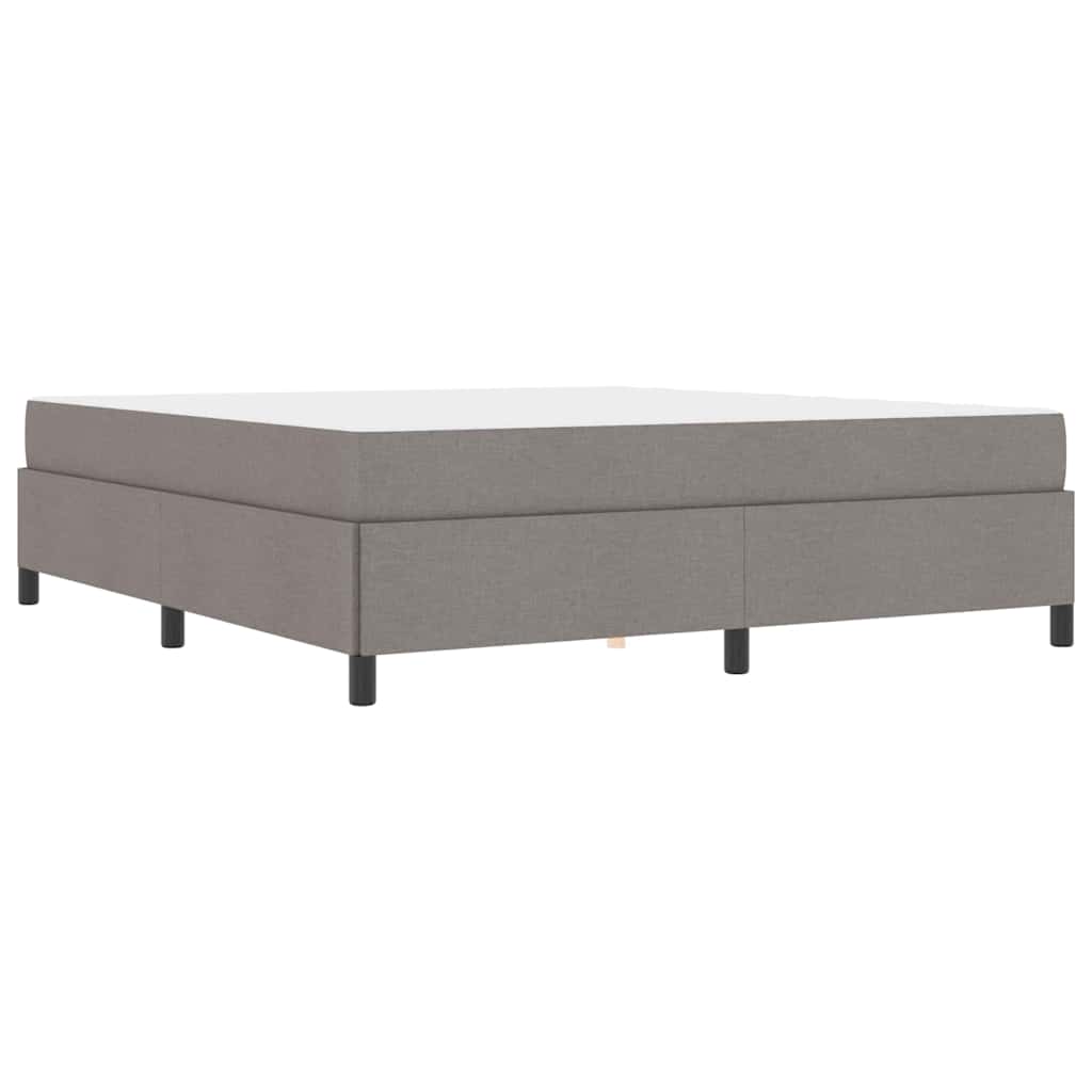 Boxspringbett Taupe und Schwarz 180 x 200 cm