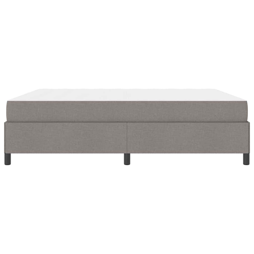 Boxspringbett Taupe und Schwarz 180 x 200 cm