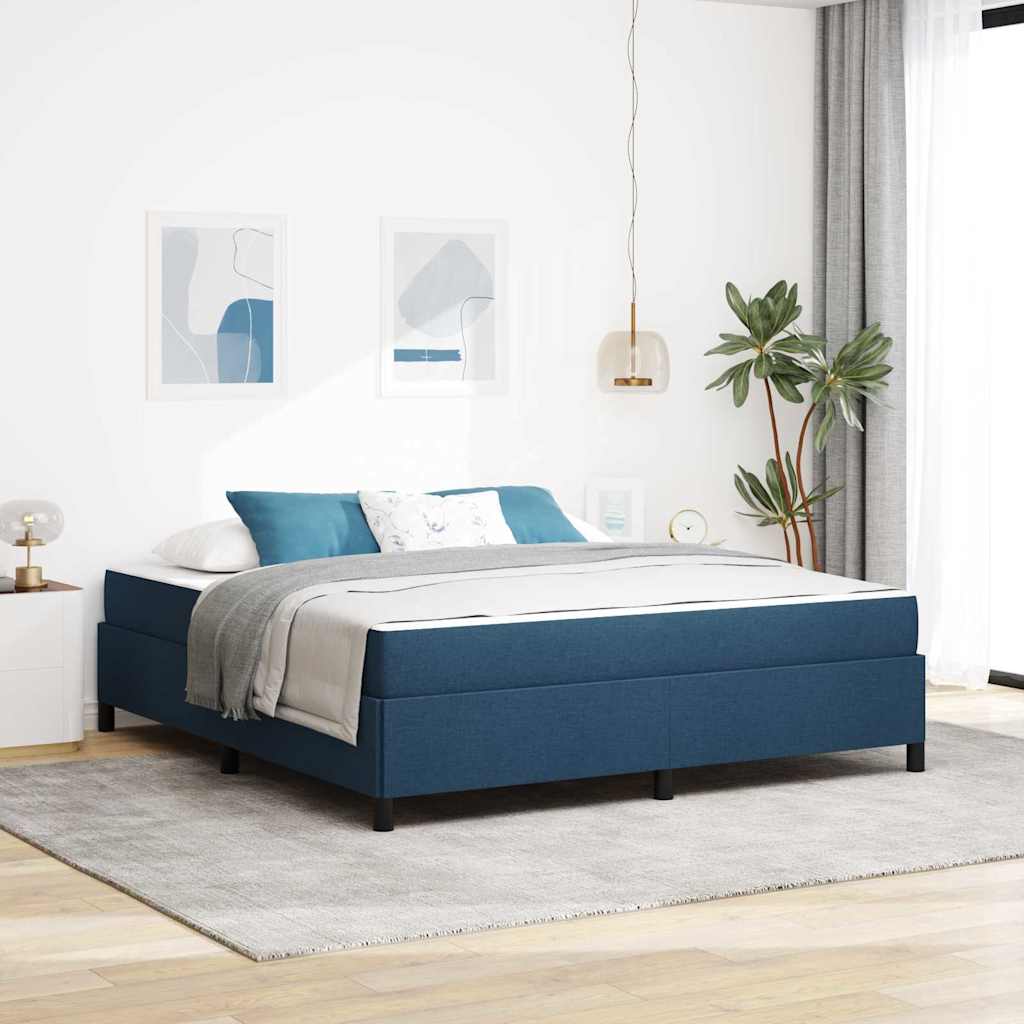 Boxspringbett Blau und Schwarz 180 x 200 cm