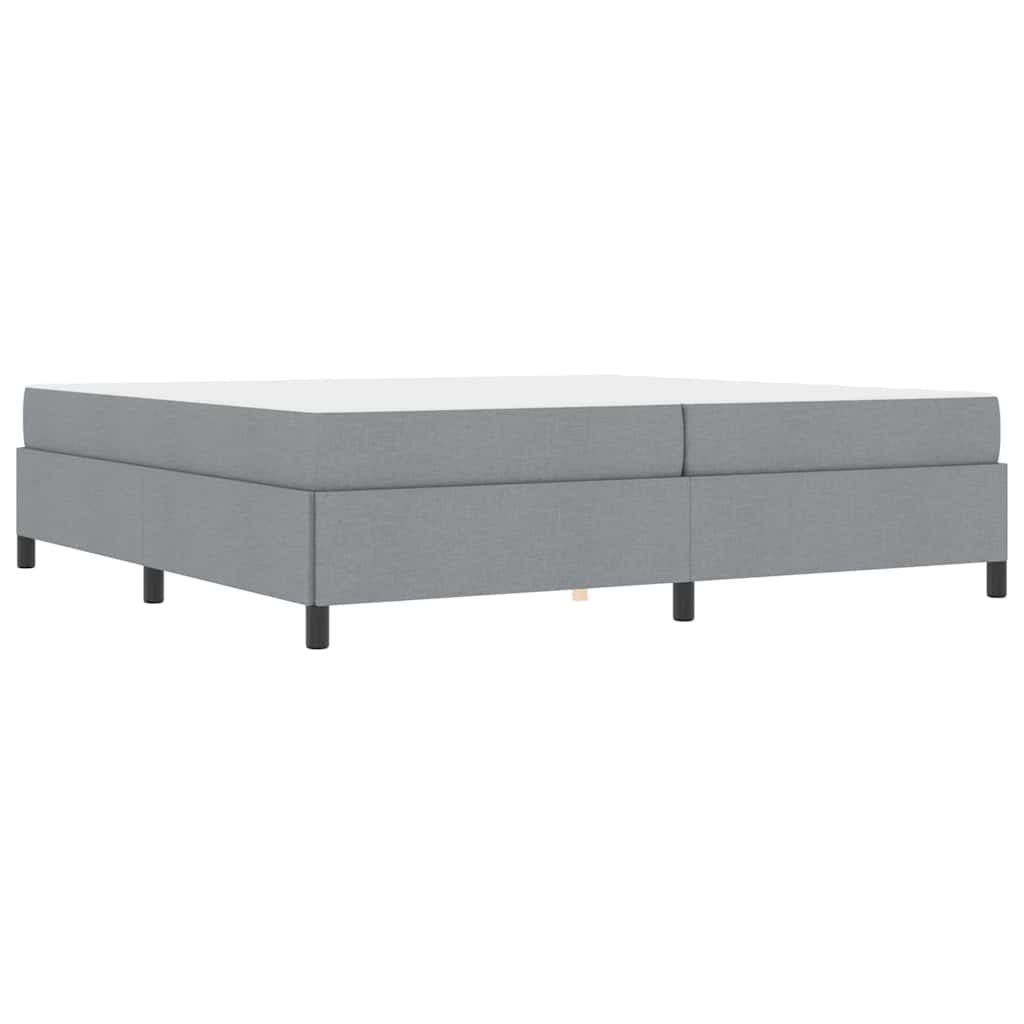 Boxspringbett Hellgrau und Schwarz 200 x 200 cm