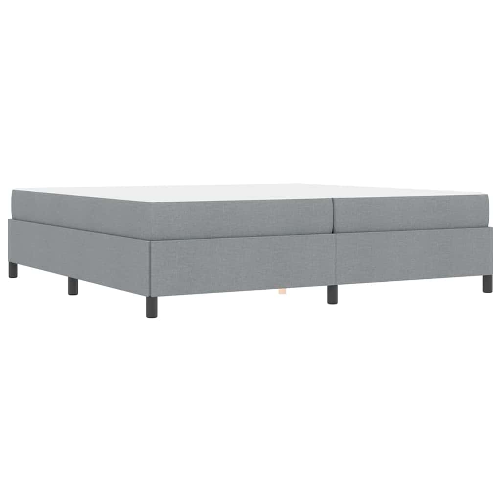 Boxspringbett Hellgrau und Schwarz 200 x 200 cm