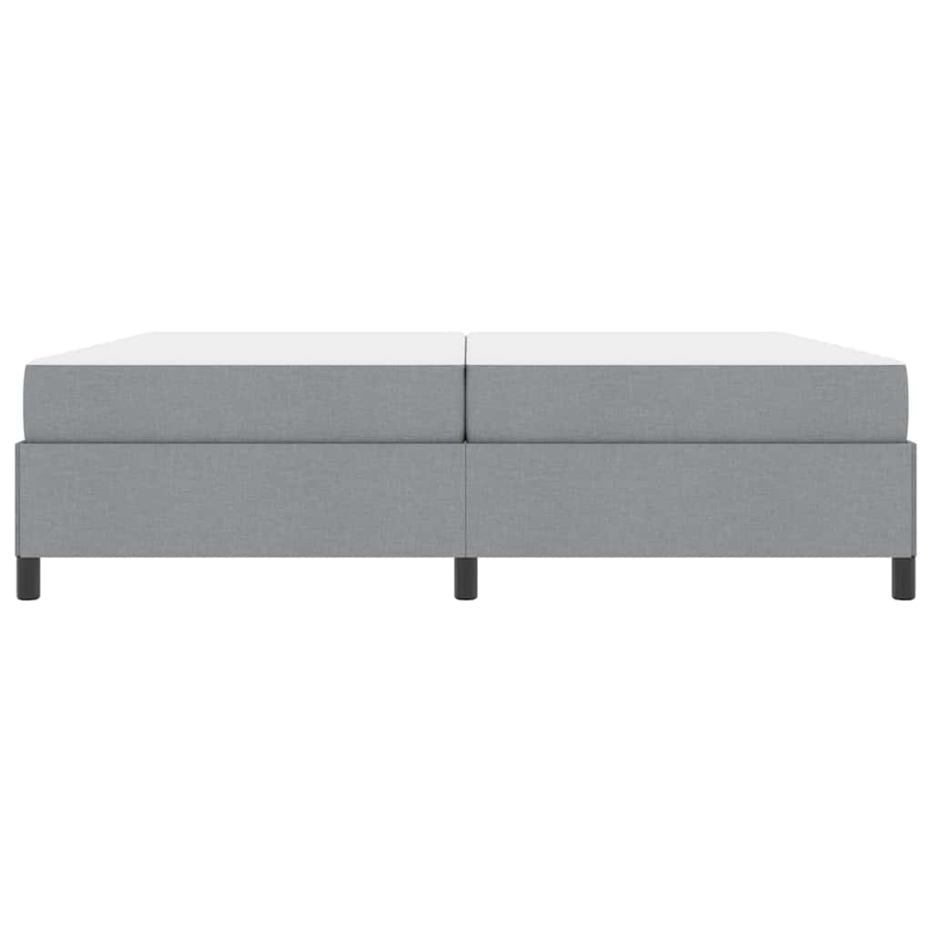 Boxspringbett Hellgrau und Schwarz 200 x 200 cm