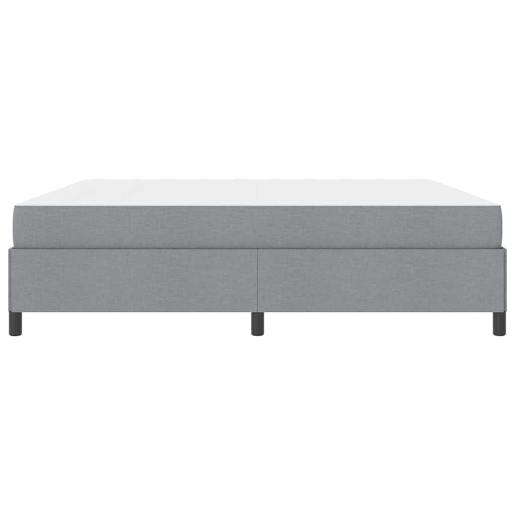 Boxspringbett Hellgrau und Schwarz 200 x 200 cm