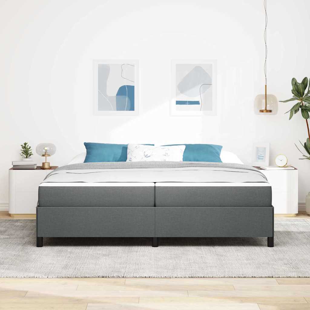Boxspringbett Dunkelgrau, Schwarz 200 x 200 cm
