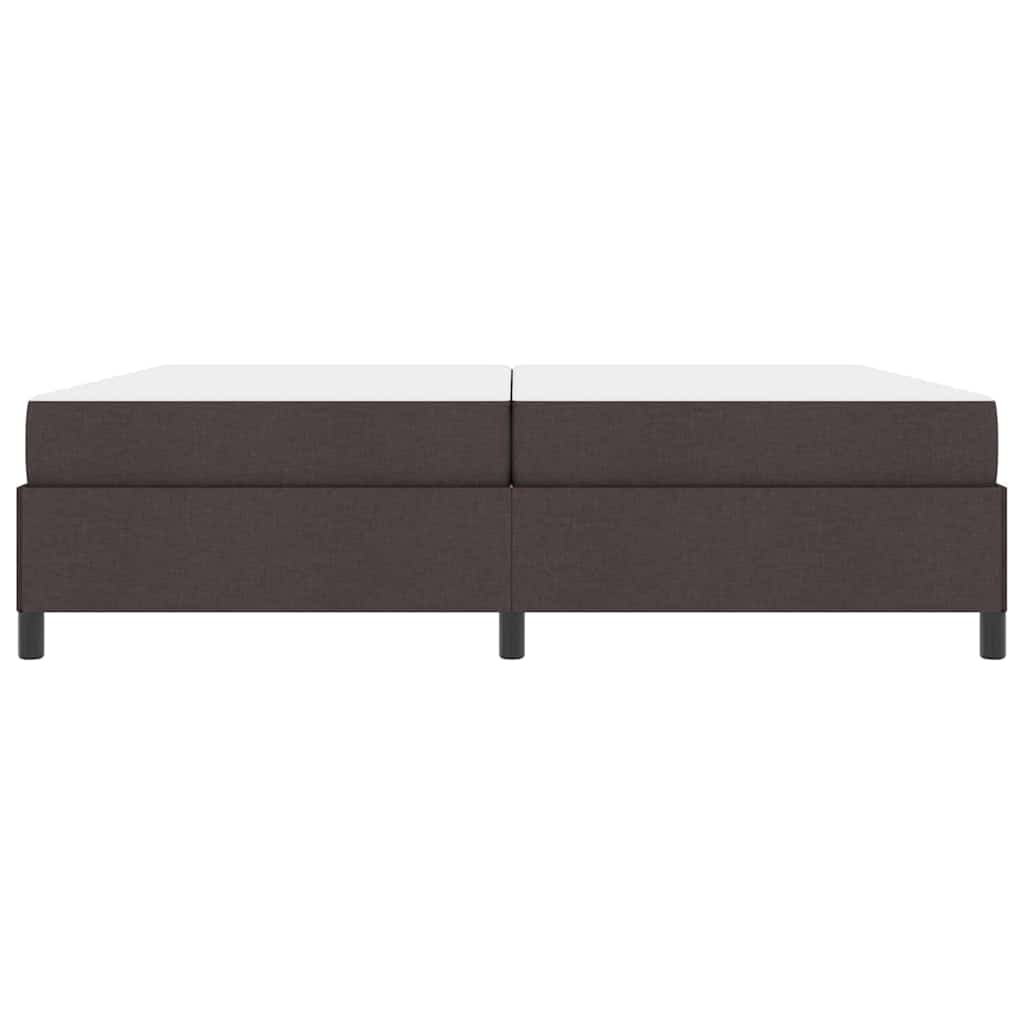 Boxspringbett Braun 200 x 200 cm Stoff, Ingenieurholz