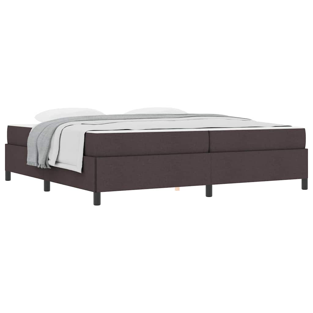 Boxspringbett Braun 200 x 200 cm Stoff, Ingenieurholz