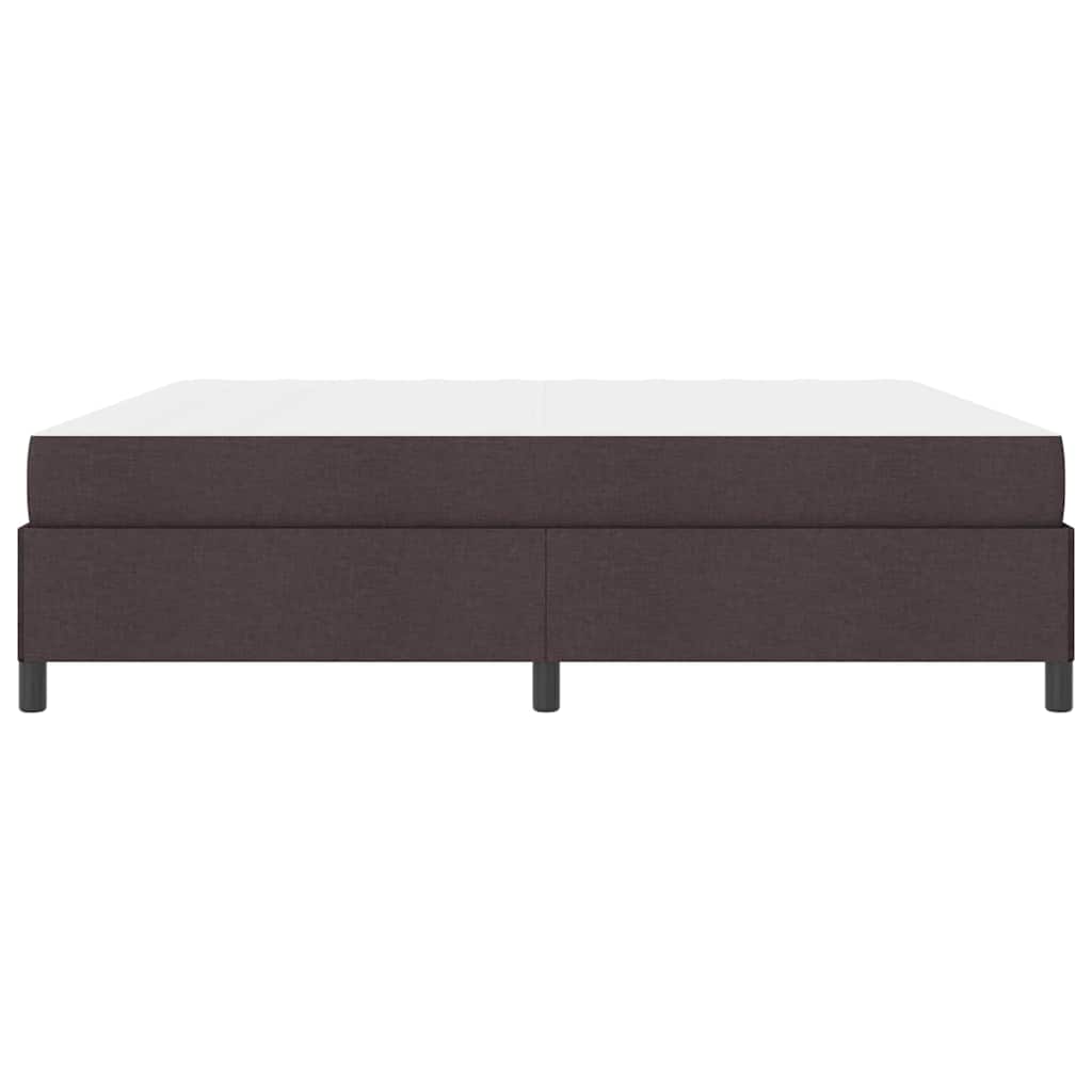 Boxspringbett Braun 200 x 200 cm Stoff, Ingenieurholz