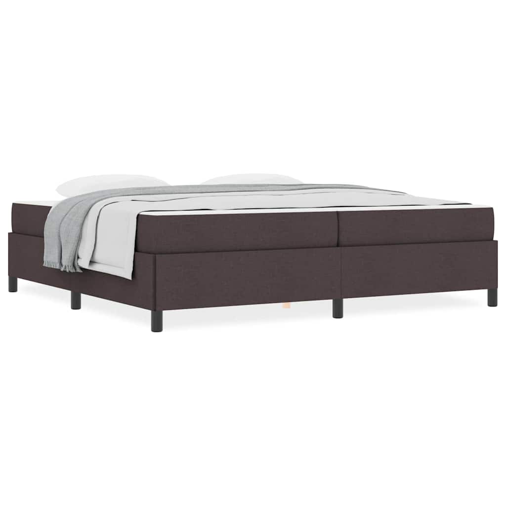 Boxspringbett Braun 200 x 200 cm Stoff, Ingenieurholz