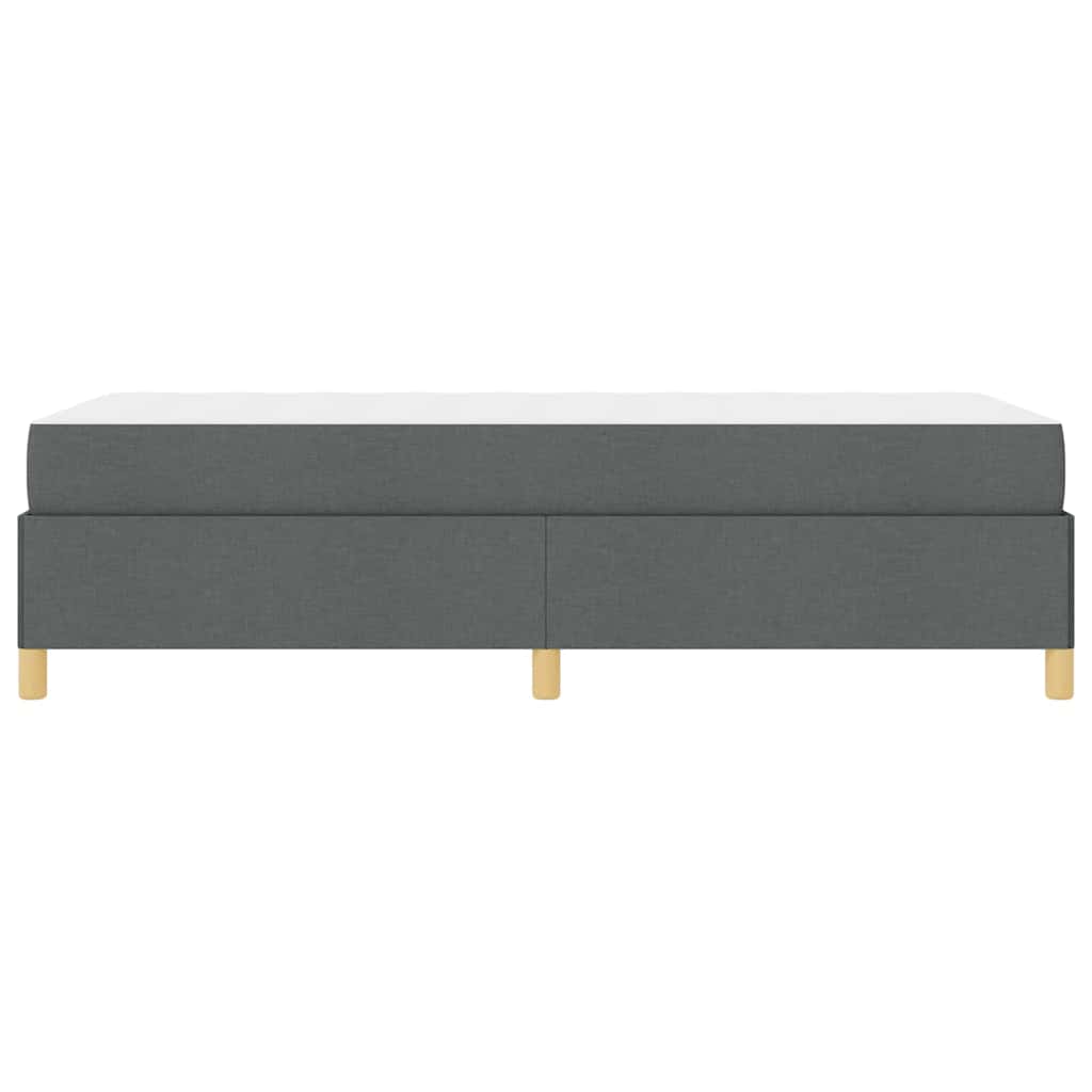 Boxspringbett Dunkelgrau und Braun und Weiß und Dunkelgrau