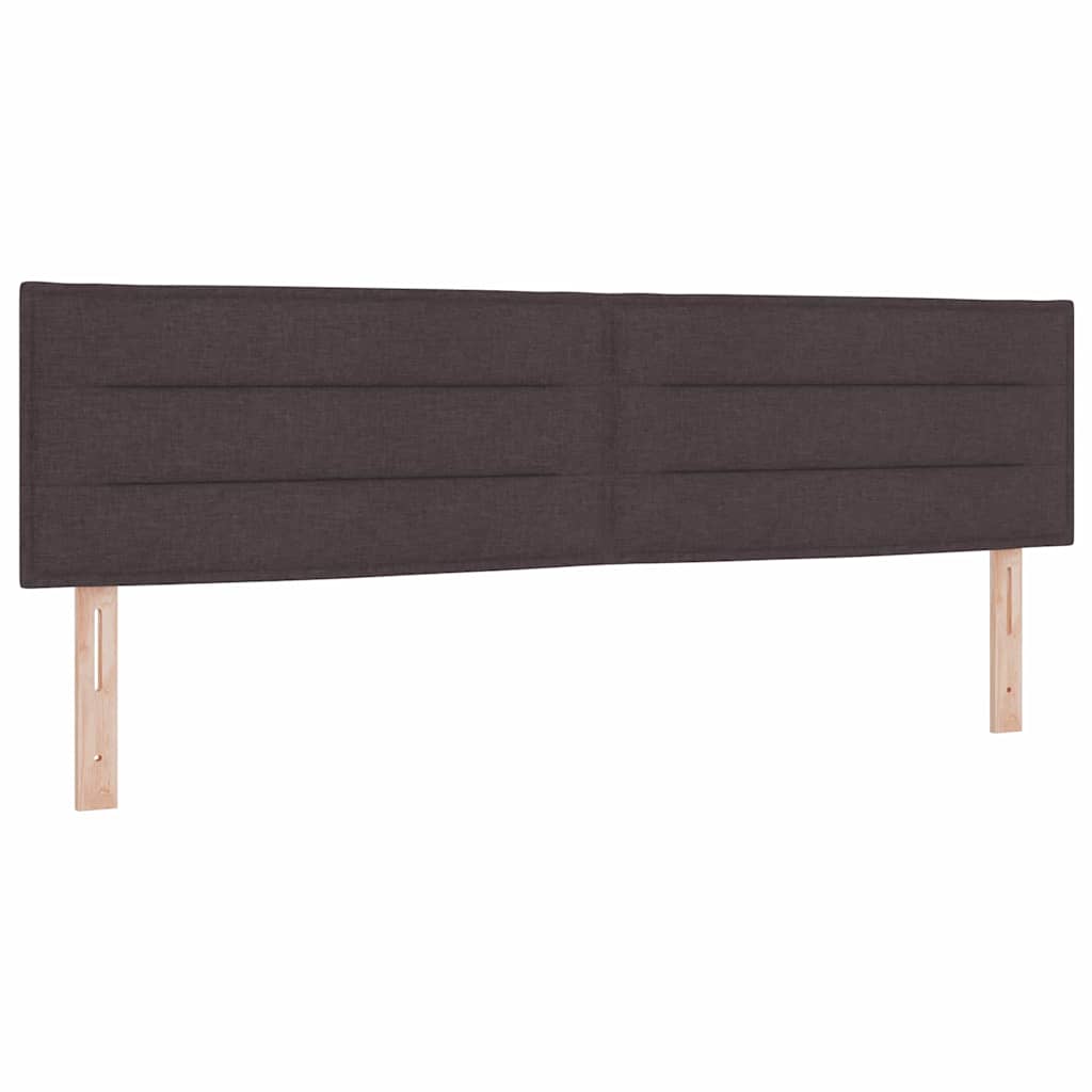 Boxspringbett Dunkelbraun und Weiß 180 x 200 cm Polyester