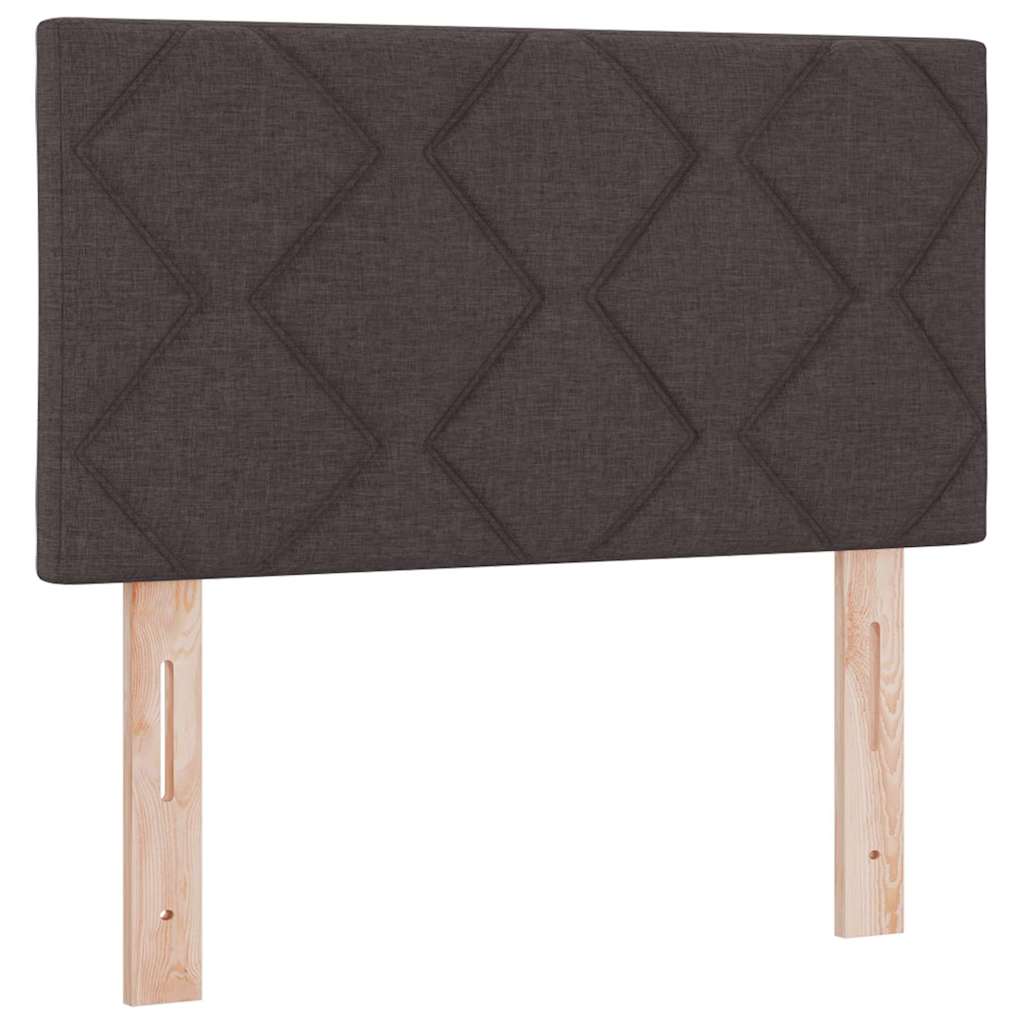 Boxspringbett Dunkelbraun und Weiß 80 x 200 cm Stoff