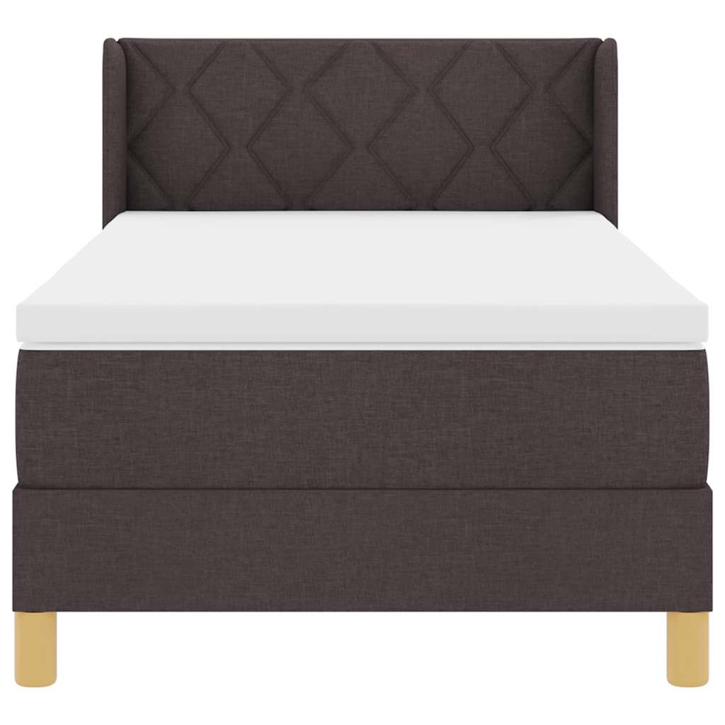 Boxspringbett Dunkelbraun 100 x 200 cm Schaum und Polsterung