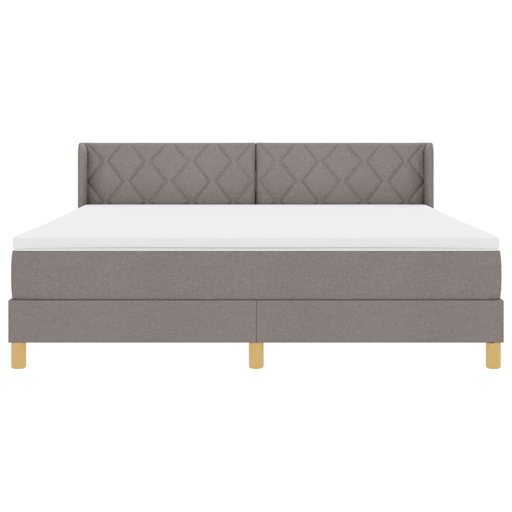 Boxspringbett mit Matratze Taupe 180 x 200 cm Stoff