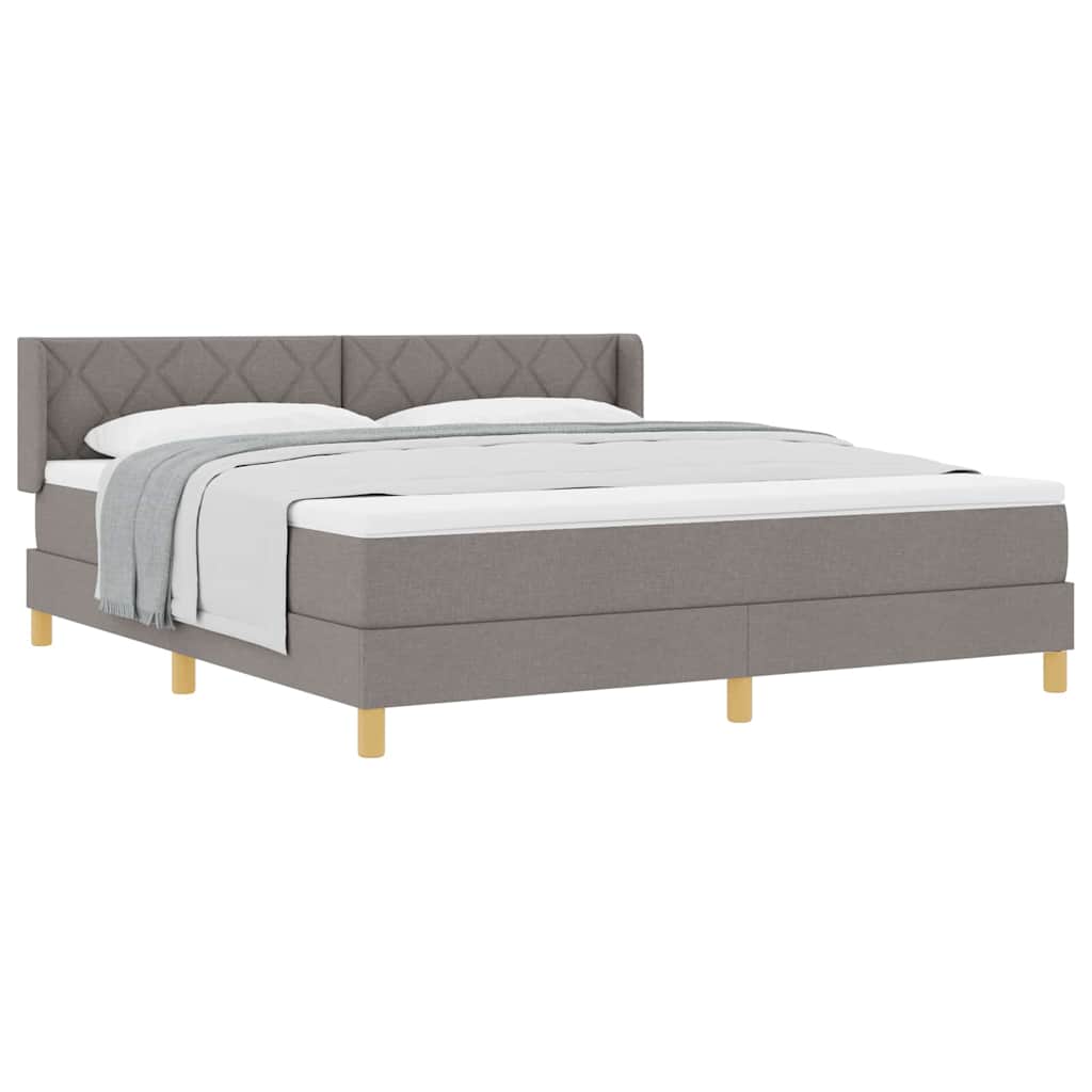 Boxspringbett mit Matratze Taupe 180 x 200 cm Stoff