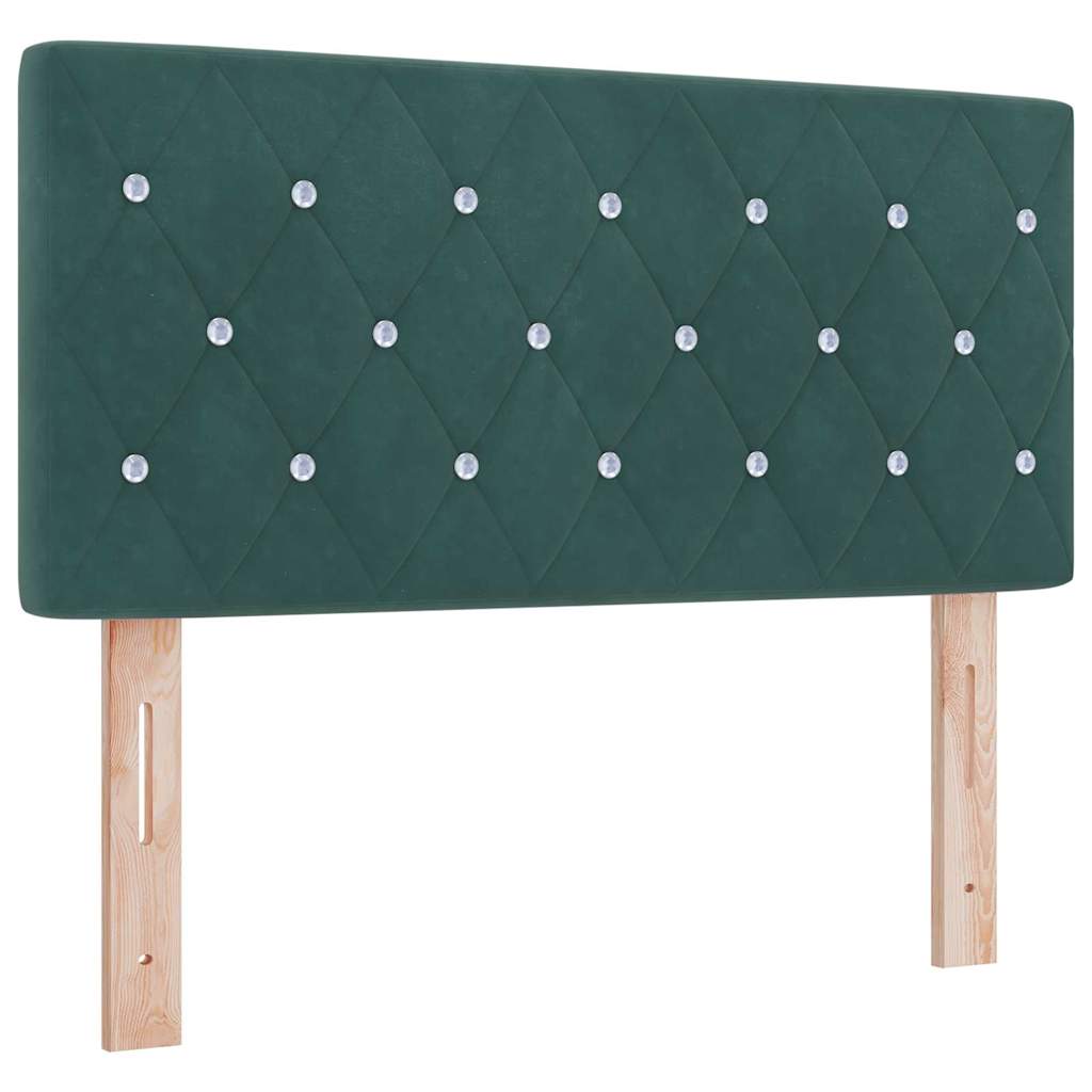 Boxspringbett mit Matratze Schwarz 100x200 cm Velvet Dunkelgrün