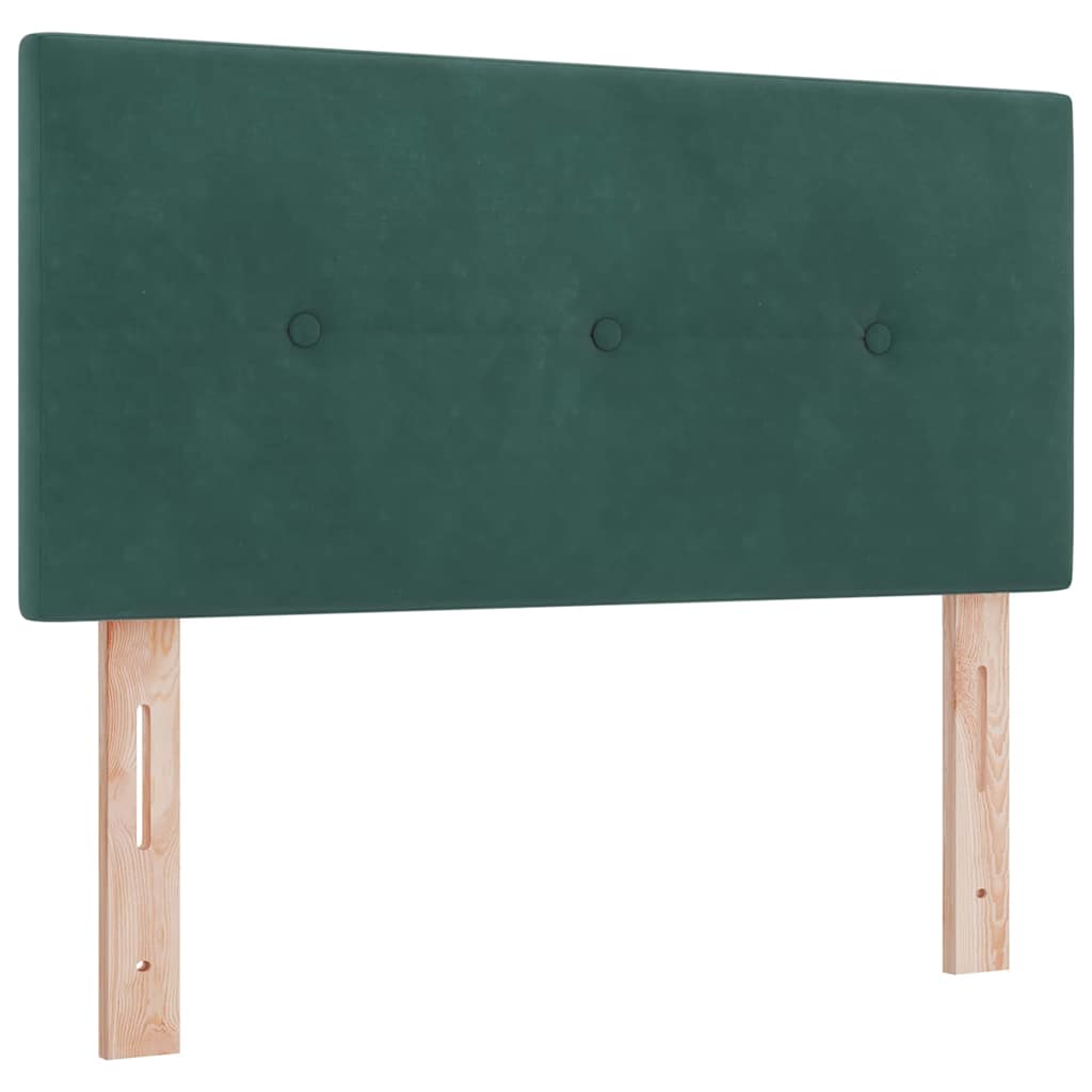 Boxspringbett mit Matratze Schwarz 100x200 cm Velvet Dunkelgrün