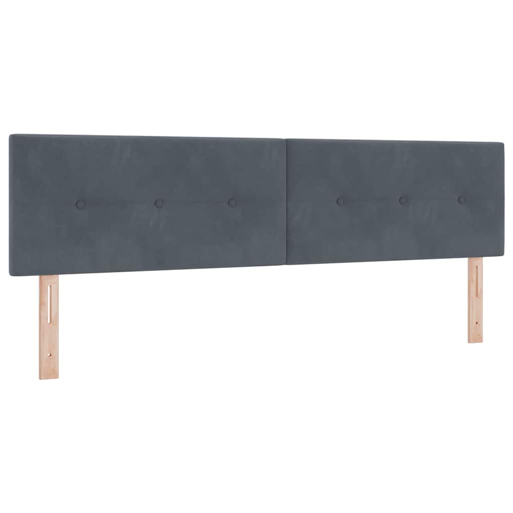 Boxspringbett mit Matratze Schwarz 100x200 cm Velvet Dunkelgrau