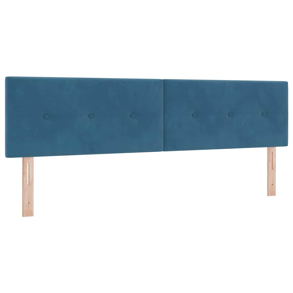 Boxspringbett mit Matratze Schwarz 100x200 cm Velvet Dunkelblau