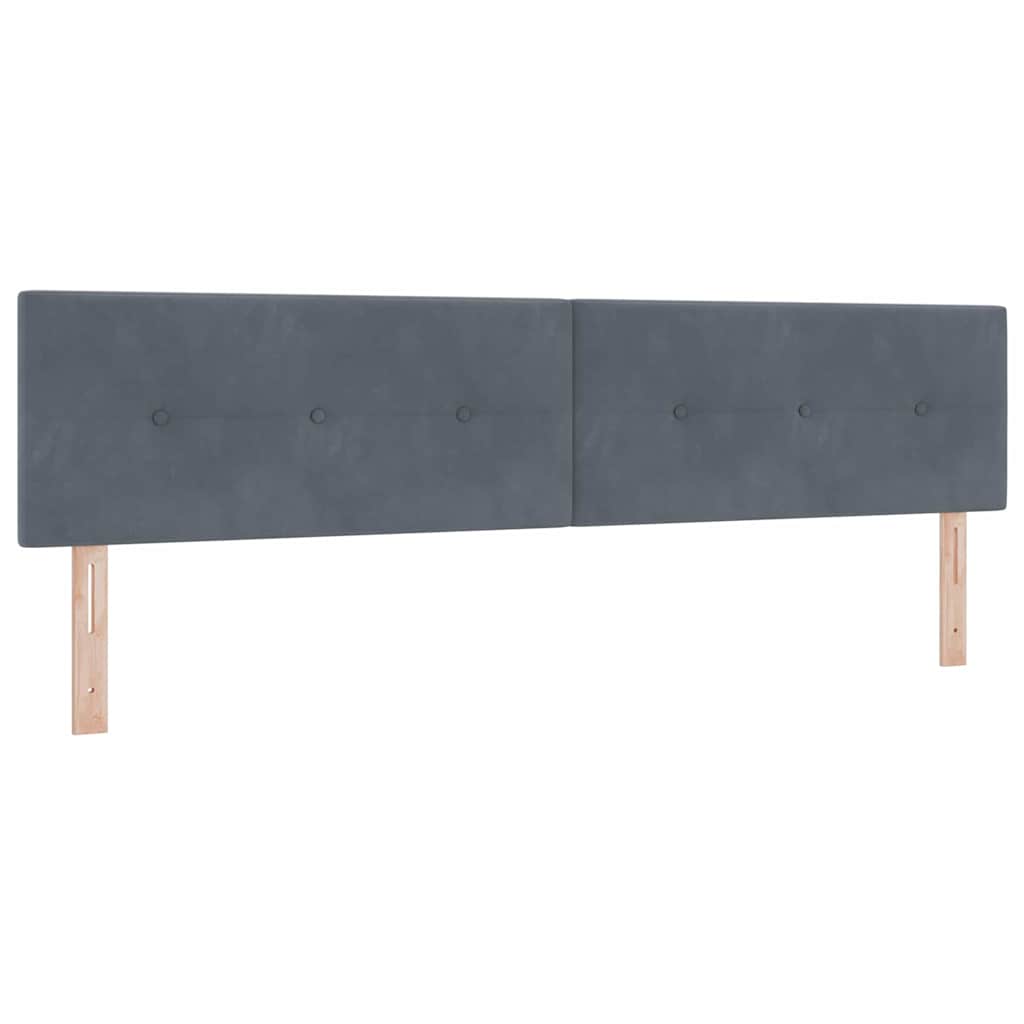 Boxspringbett mit Matratze Schwarz 100x200 cm Velvet Dunkelgrau