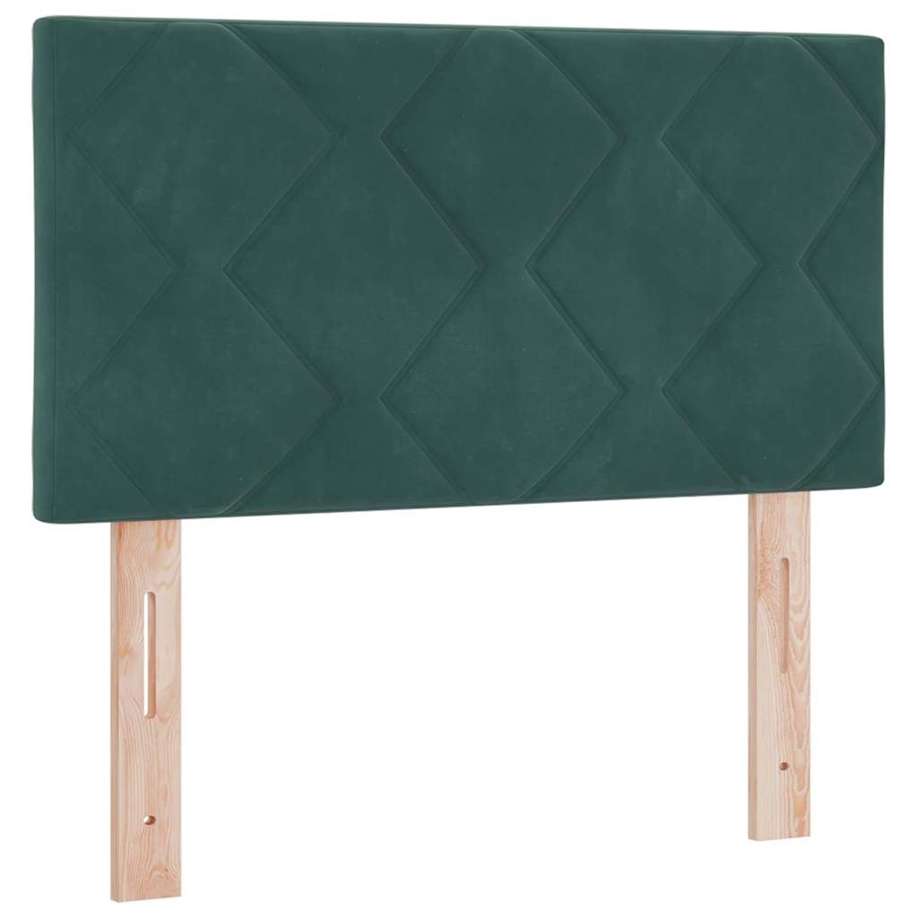 Boxspringbett mit Matratze Schwarz 100x200 cm Velvet Dunkelgrün