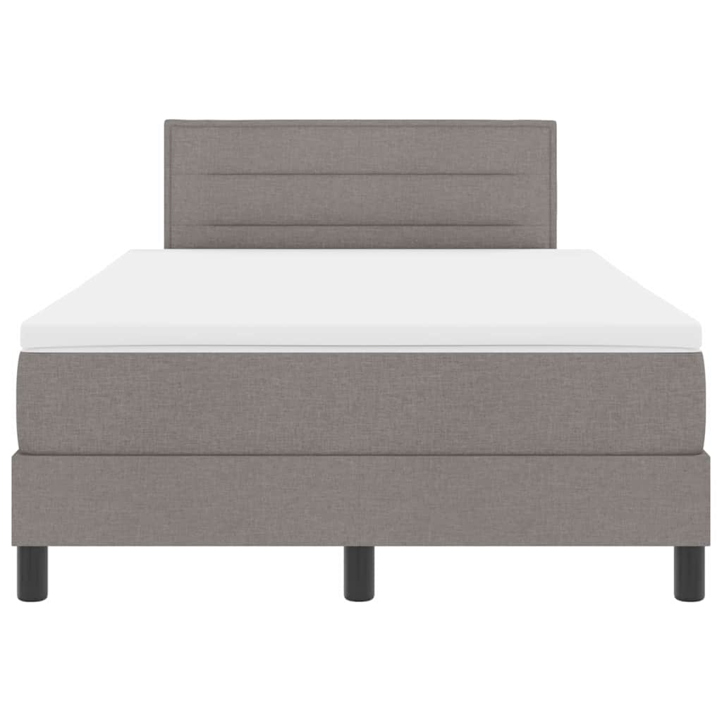 Boxspringbett mit Matratze Taupe 120 x 190 cm Stoff