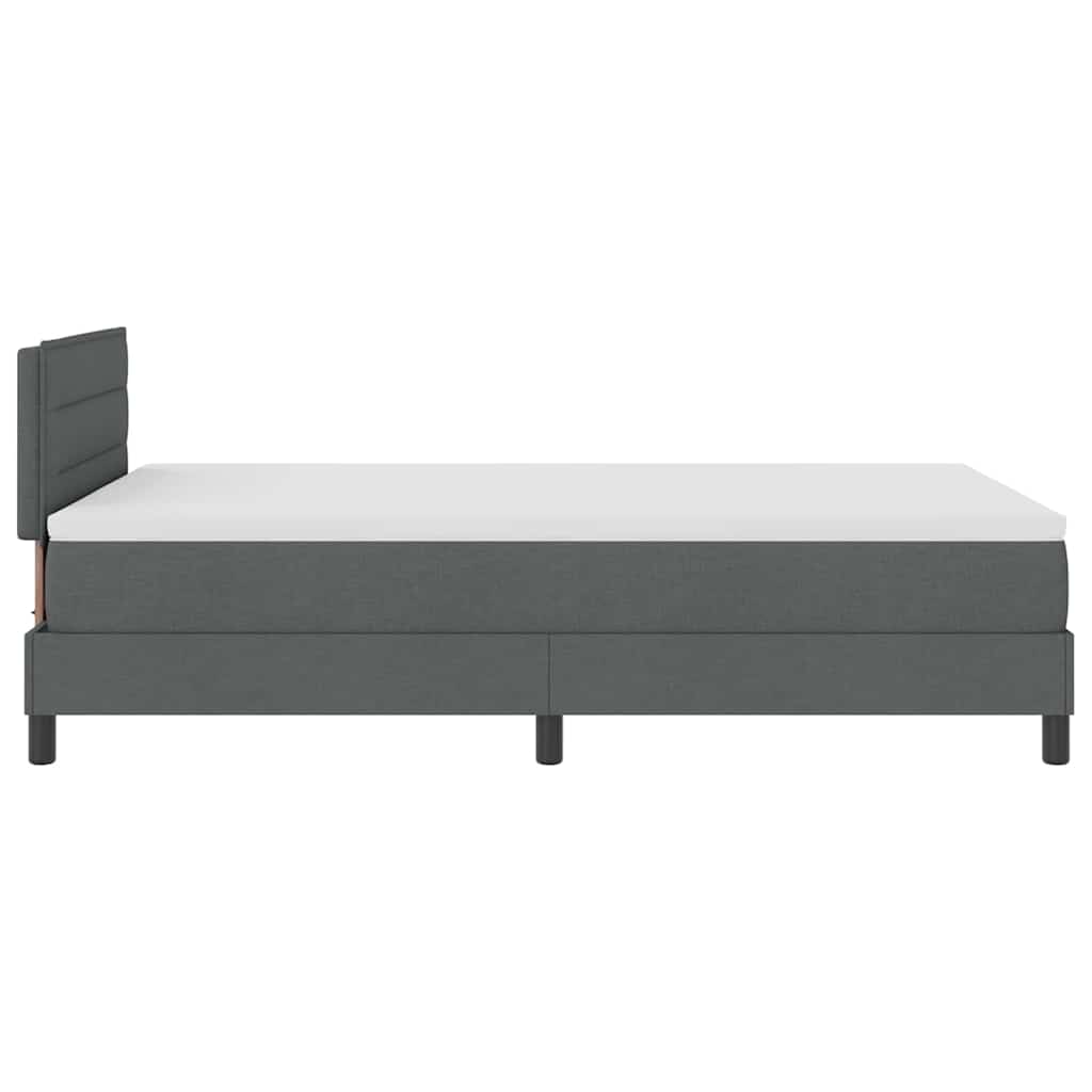 Boxspringbett mit Matratze Dunkelgrau 120 x 200 cm Stoff