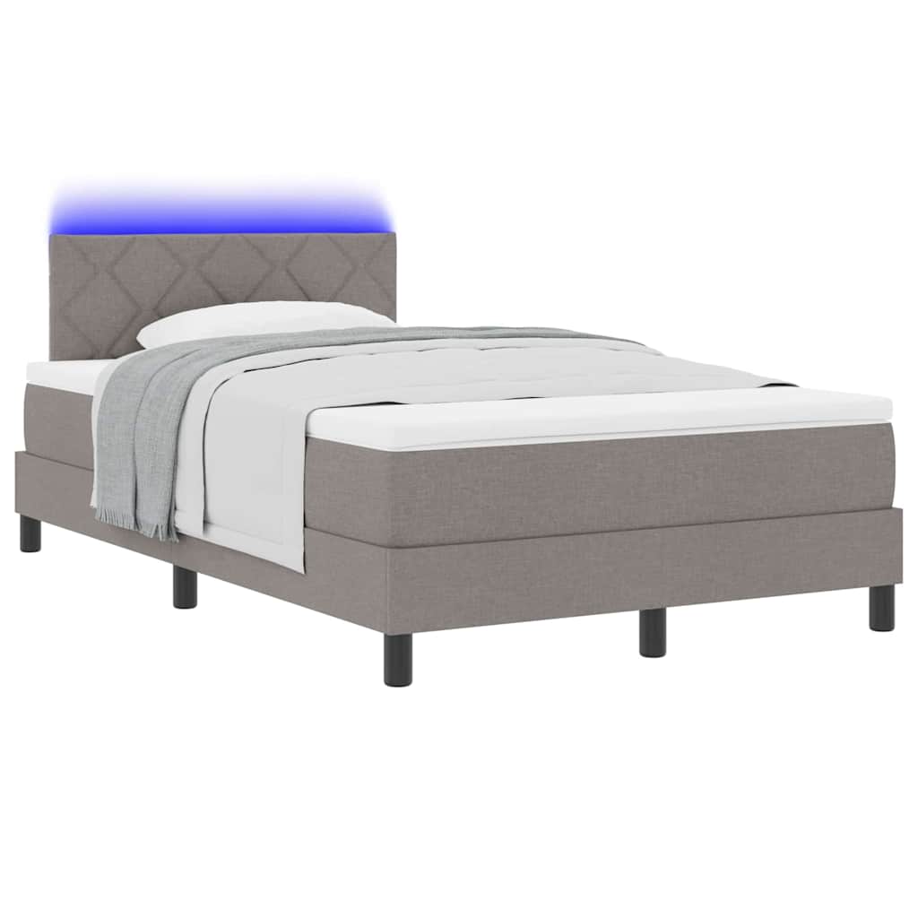 Boxspringbett mit Matratze Taupe 120 x 190 cm Stoff