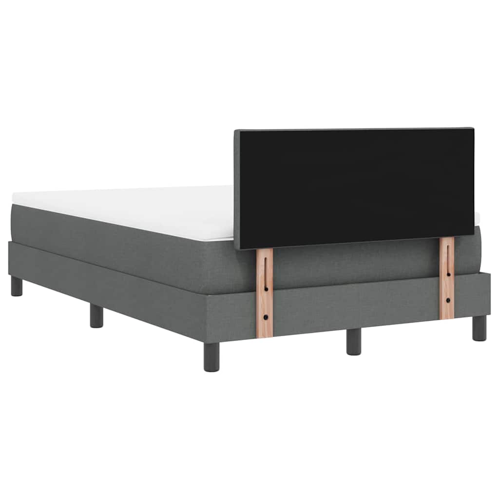 Boxspringbett mit Matratze Dunkelgrau 120 x 200 cm Stoff