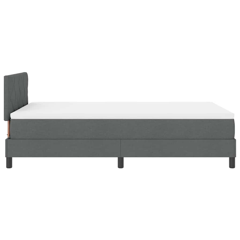 Boxspringbett mit Matratze Dunkelgrau 120 x 200 cm Stoff
