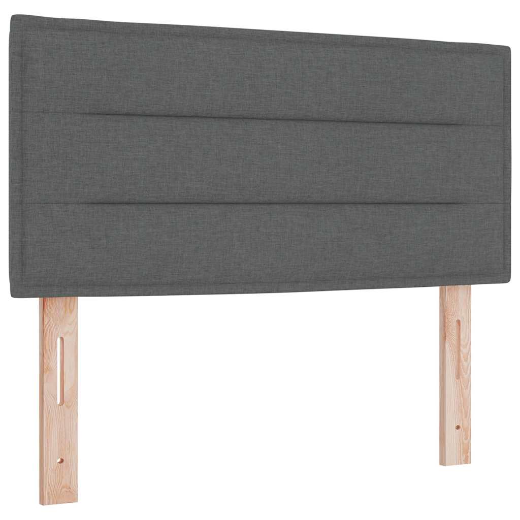 Boxspringbett mit Matratze Dunkelgrau 120 x 200 cm Stoff